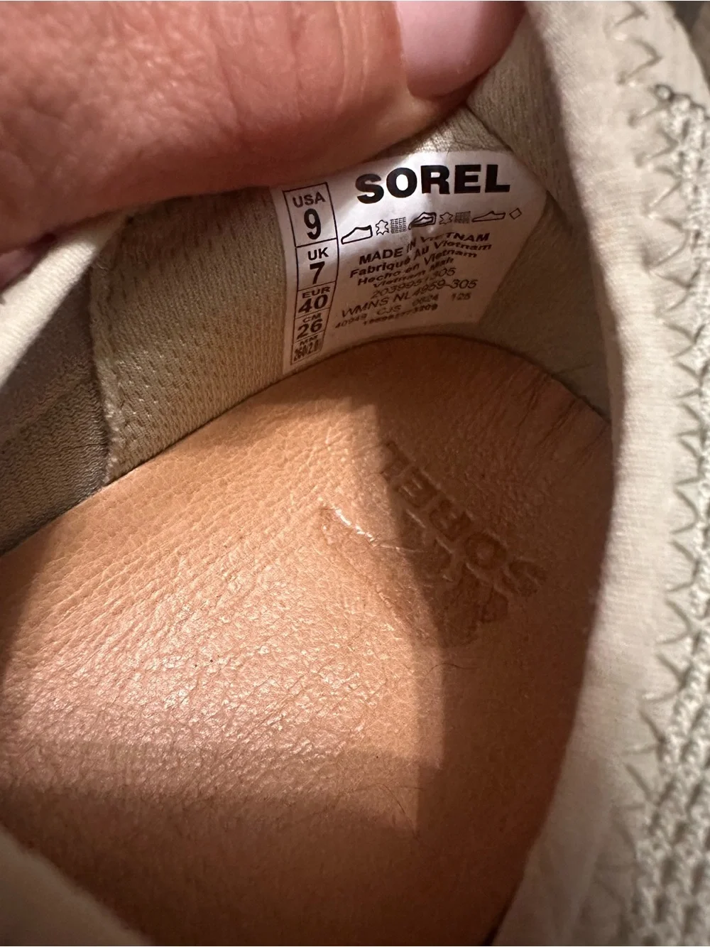 Sorel Women’s Cream Slip-On Mesh Sneakers with Chunky Sole